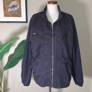 Lucky Brand Lightweight Utility Jacket, Navy Blue, 100% Cotton, Men’s Size Large